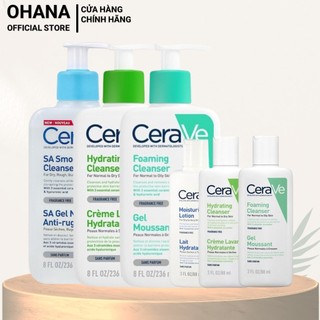 Sữa Rửa Mặt CeraVe phục hồi cấp ẩm cho Da Nhạy Cảm Da Dầu Mụn Da Khô  20ml 30ml 236ml 473ml  