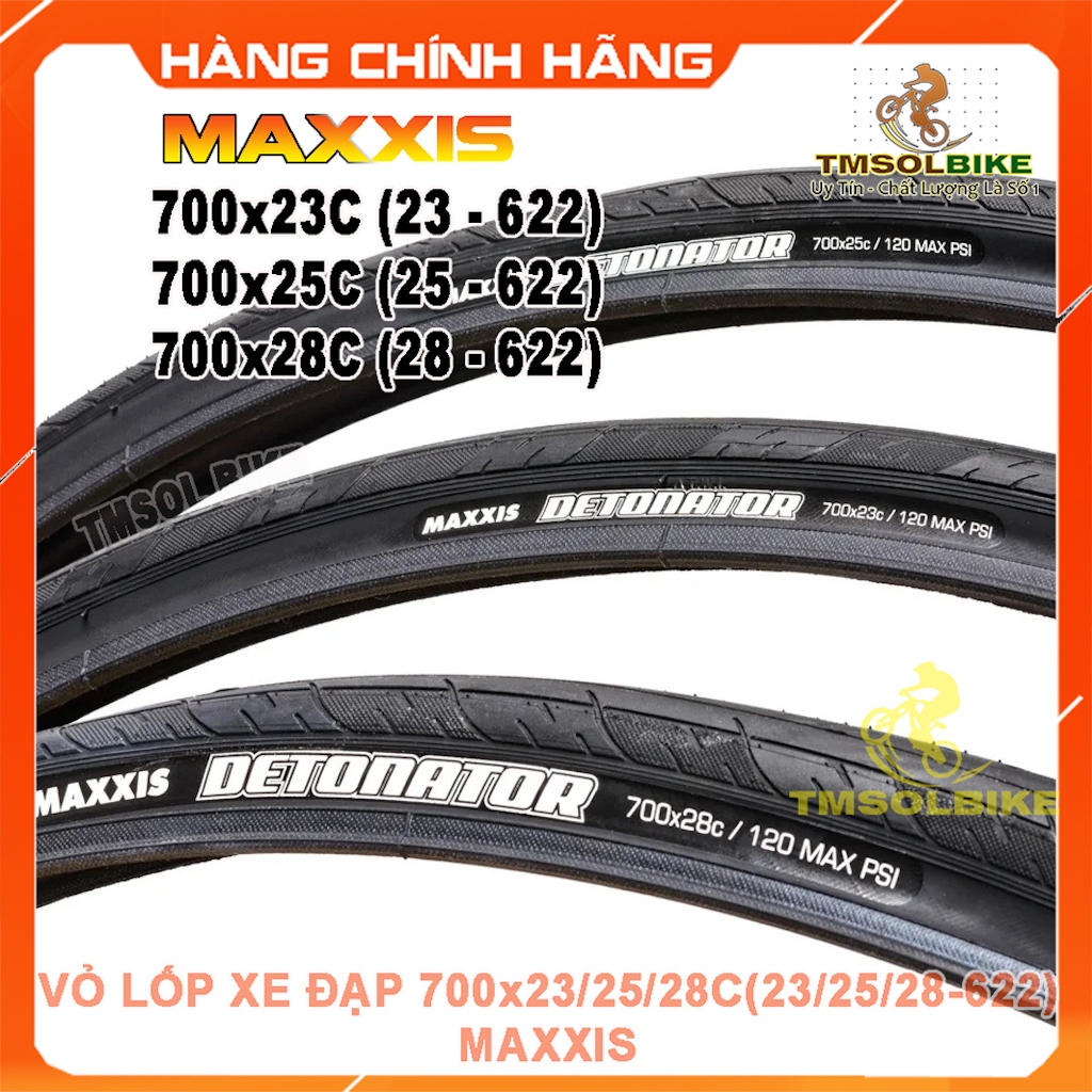 Vỏ Lốp - Săm Ruột Đạp MAXXIS 700x23C - 700x25C - 700x28C - 700x40C Siêu Nhẹ, Bền Bỉ