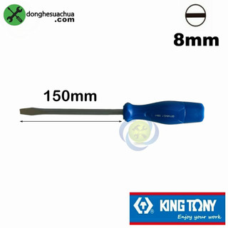 Vít đóng dẹp kingtony 14820806 1.2 x 8 x 150mm cán xanh