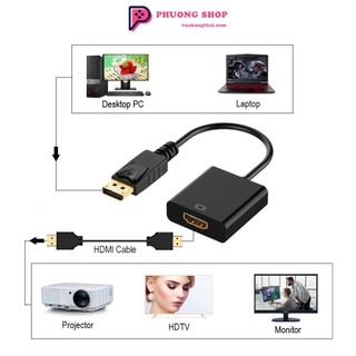 Cáp displayport lớn ra hdmi. cáp chuyển đổi displayport sang hdmi. bộ cáp chuyển đổi displayport sang hdmi - dp to hdmi
