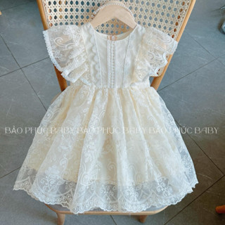 Váy Trẻ Em Thiết Kế Dáng xoè Vải Zen Nhẹ Nhàng Tiểu Thư Công Chúa