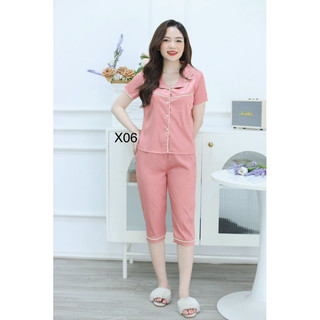 Set Pyjama lửng chất lụa cai cấp