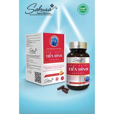 Viên Uống Dưỡng Não Hoạt Huyết Tiền Đình Sakura - Tăng Cường Lưu Thông Máu Não (Lọ 30 viên)