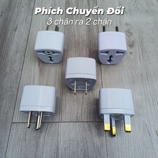 Phích chuyển 3 chấu sang 2 chấu Ổ điện đa năng Ổ cắm Du Lịch Ổ chuyển đổi phích cắm đa năng chuyển đổi tất cả các nước