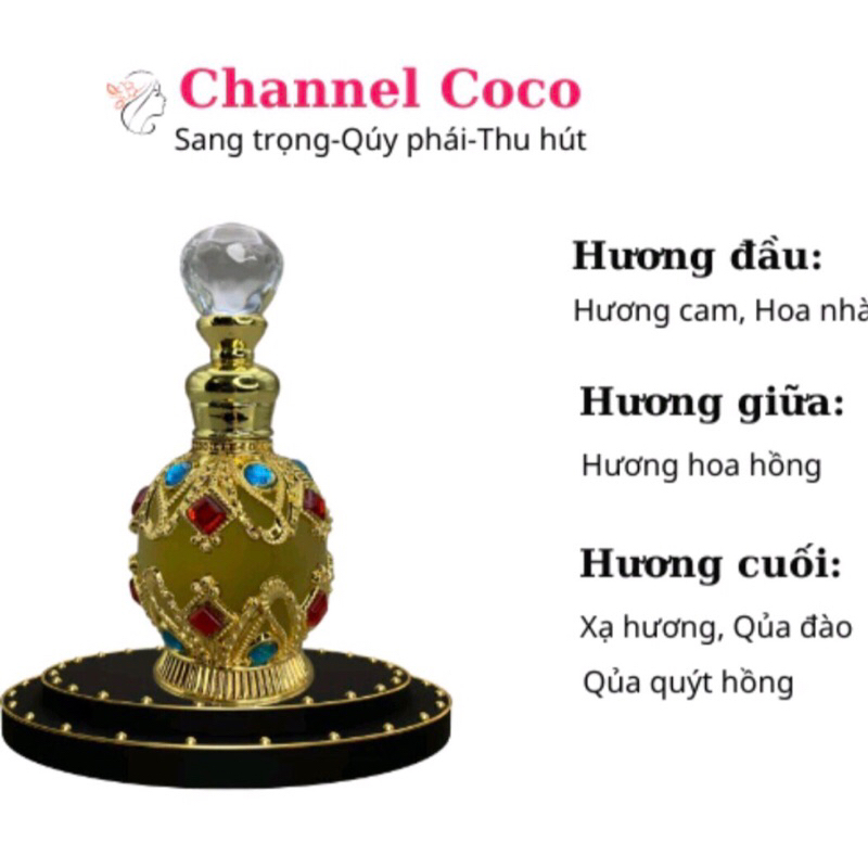 Tinh dầu nước hoa Dubai hương Channel Coco 15ml
