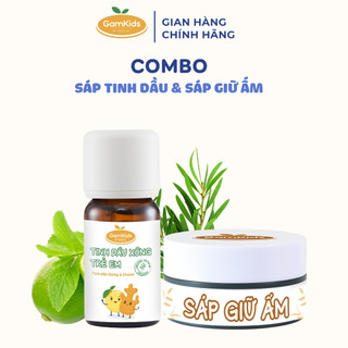 Bộ Đôi Sáp Giữ Ấm và Tinh Dầu Xông Gamkids chăm sóc sức khỏe cho bé