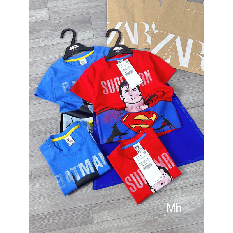 Maihuong⚡️SÉT 2 ÁO CỘC HÌNH SIÊU NHÂN KÈM CHOÀNG CHO BT CỰC ĐẸP