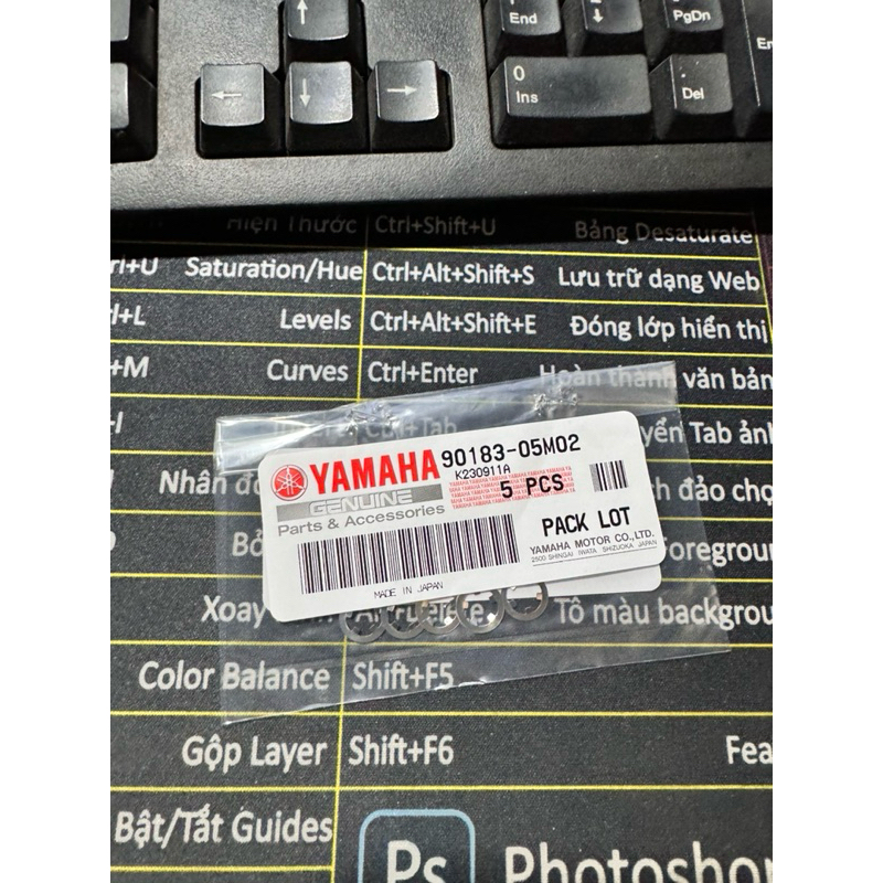 Túi 5 kẹp định vị cao su mào Ex155vva 2024 zin chính hãng yamaha