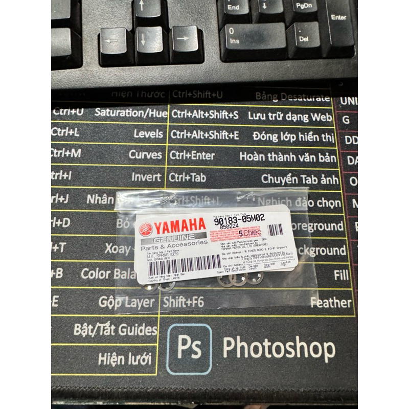 Túi 5 kẹp định vị cao su mào Ex155vva 2024 zin chính hãng yamaha