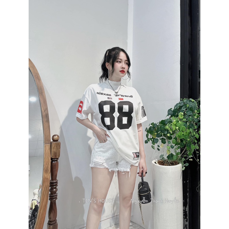 Áo phông , áo thun nam nữ form rộng in số 88