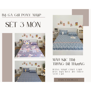 bộ ga gối poly hàng nhập/tách lẻ chỉ có ga-gối/màu sắc đa dạng/chất liệu pony/may đo theo kích thước chuẩn