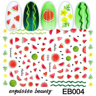 Sticker dán móng hình dưa hấu