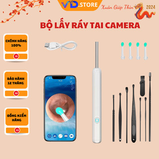 Dụng cụ lấy ráy tai có gắn camera nội soi đa năng hình ảnh sắc nét bảo hành 12 tháng-vd.store