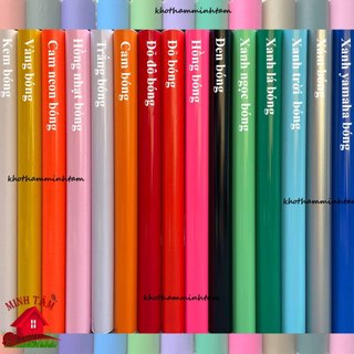 Giấy Decal Màu Trơn Bóng Dán Kính, Dán Xe Khổ 60cm Sẵn Keo Đẹp Giá Rẻ Giá 1M Dài