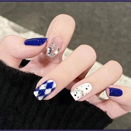 Móng Giả Đính Đá Đẹp - Nail Box Móng Tay Giả Đính Đá Kháng Nước - Kèm Keo Dán Móng | Z504