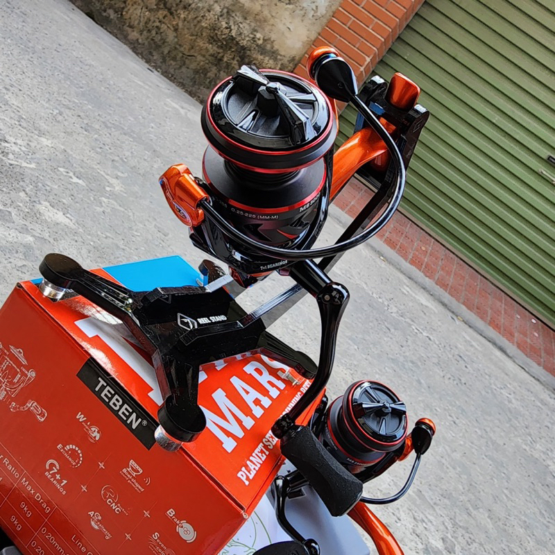 Máy Câu, Máy Lure cao cấp TEBEN MS_cối trợ lực với 2 bạc đạn(2 size).