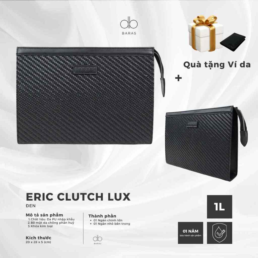 Ví cầm tay da nam - Eric Clutch - BARAS VIETNAM - Ví cầm tay thời trang