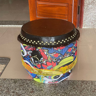 Trống múa lân 4 tấc (Kích thước 40cm x 40cm)(tặng kèm dùi)