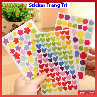 Sticker dán trang trí, miếng dán hình trang trí sổ tay nhật ký họa tiết đáng yêu