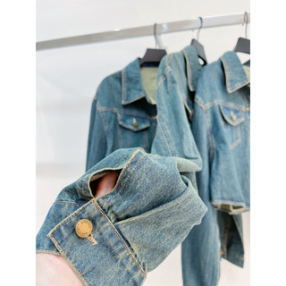 AfterBefore | Áo Denim Crop Top Tay Dài