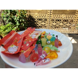 Túi kẹo đồ chơi may mắn, túi kẹo đồ chơi bất ngờ, túi kẹo đồ chơi mô hình chai nước, túi kẹo đồ chơi mô hình đồ ăn