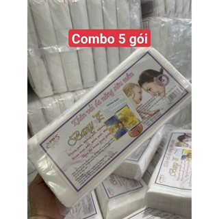 ♥️sỷ 5 gói♥️ khăn vải khô đa năng phú đạt tinh khiết 99%