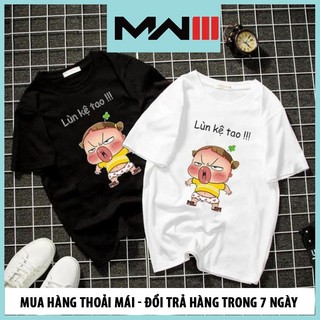 Áo thun unisex form rộng in lùn kệ tao dễ thương vải dày mịn 2019T1100