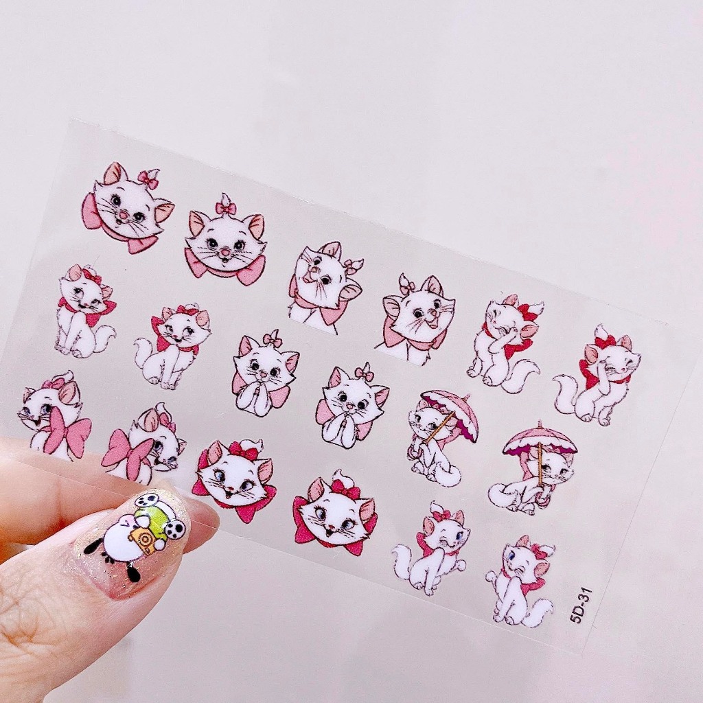 Sticker & Decal dán móng tay mèo hello kitty nail