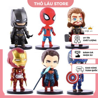 Bộ mô hình siêu anh hùng Marvel Avengers, siêu nhân trang trí bánh sinh nhật