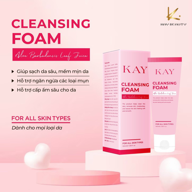 ( MẪU MỚI ) Sữa Rửa Mặt Giúp Sáng Da Kay Beauty