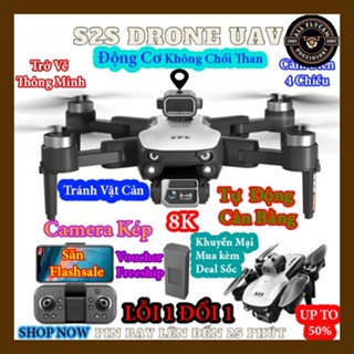 Flycam S2S Camera Kép Siêu Nét, Công Nghệ Tránh Chướng Ngại Vật, Định Vị Kiểm Soát Quang Học, Động Cơ Không Chổi Than
