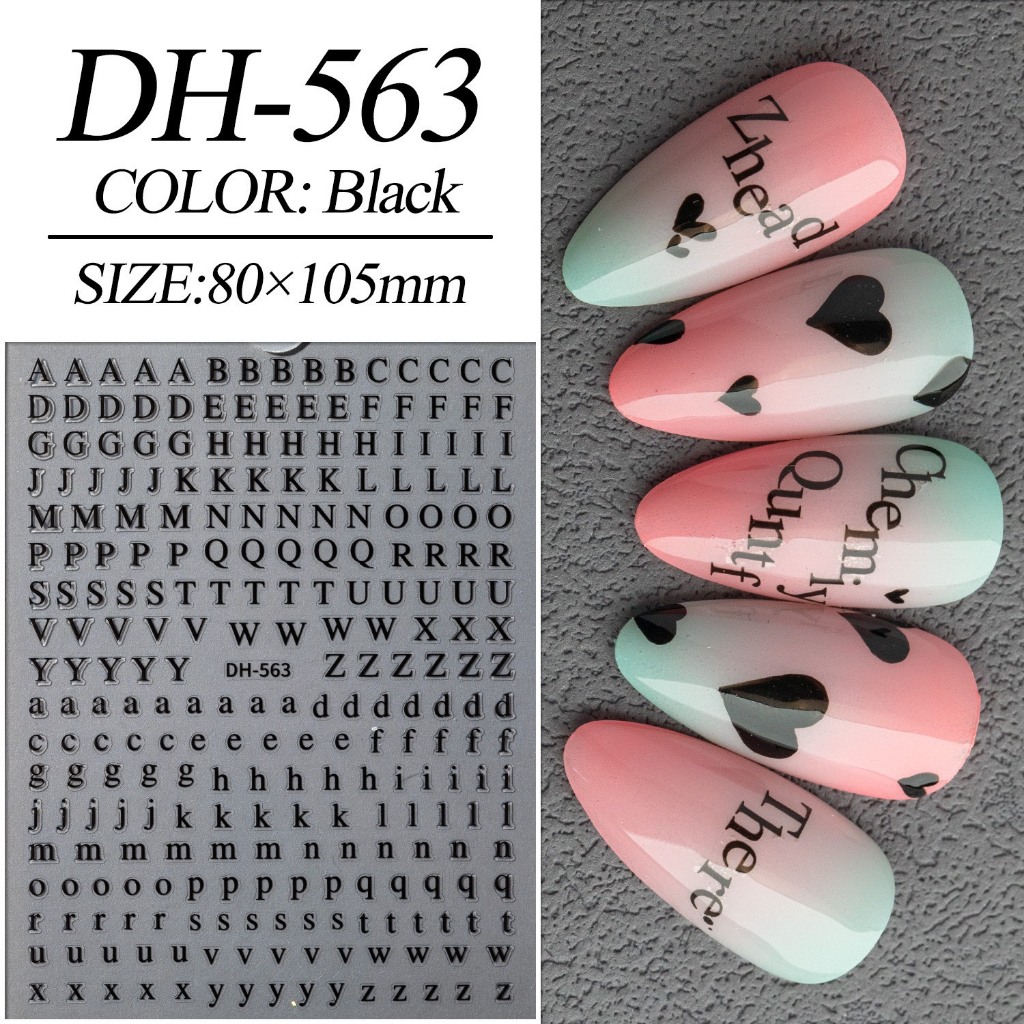 Sticker & Decal dán móng tay chữ cái