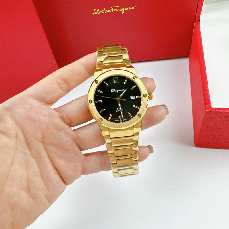 Đồng Hồ Nam Salvatore Ferragamo F-80 SFDT01320 Máy Thuỵ Quartz  Kính Sapphiare Mặt Tròn Dây Thép Không Gỉ