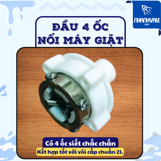 Đầu nối dây cấp nước máy giặt, đầu 4 ốc