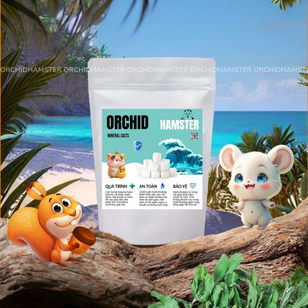 Cát Tắm Hamster Natural Muối Khoáng - Không Mùi - Kháng Khuẩn