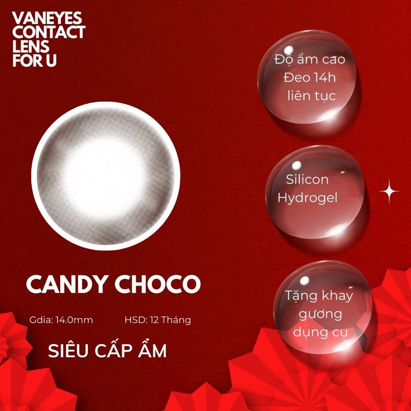 Lens Candy Choco không viền / lens nâu