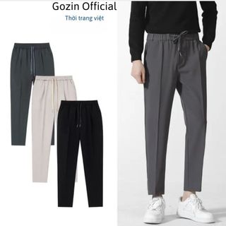 Quần âu nam cao cấp Gozin Official đai chun chất vải tuyết hàn co giãn nhẹ ống suông phong cách công sở Hàn Quốc -JA30
