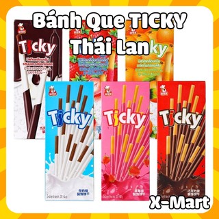 Bánh que ticky socola sữa thái lan, hộp 20g/6c, đồ ăn vặt