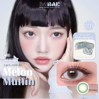 Kính áp tròng DABAE màu xanh lá có độ cận Melon Muffin