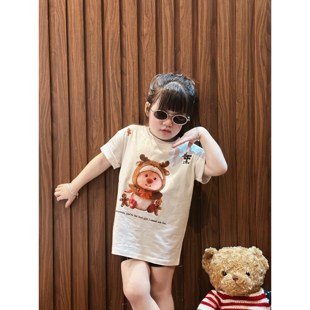 Áo thun cho bé chữ fide loopy, áo thun gia đình,áo thun cộc tay cho mẹ bé TABA KIDS