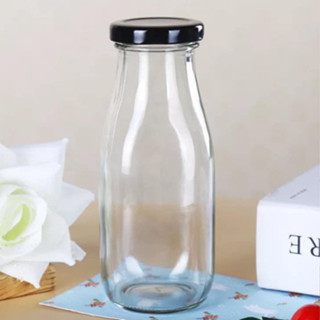 Chai Thủy Tinh Đựng Sữa Hạt, Nước Ép, Trà Sữa - Nắp Thiếc, Nắp Nhôm, Nắp Nhựa 200ml, 250ml, 330ml, 500ml,1Lít Chailo170