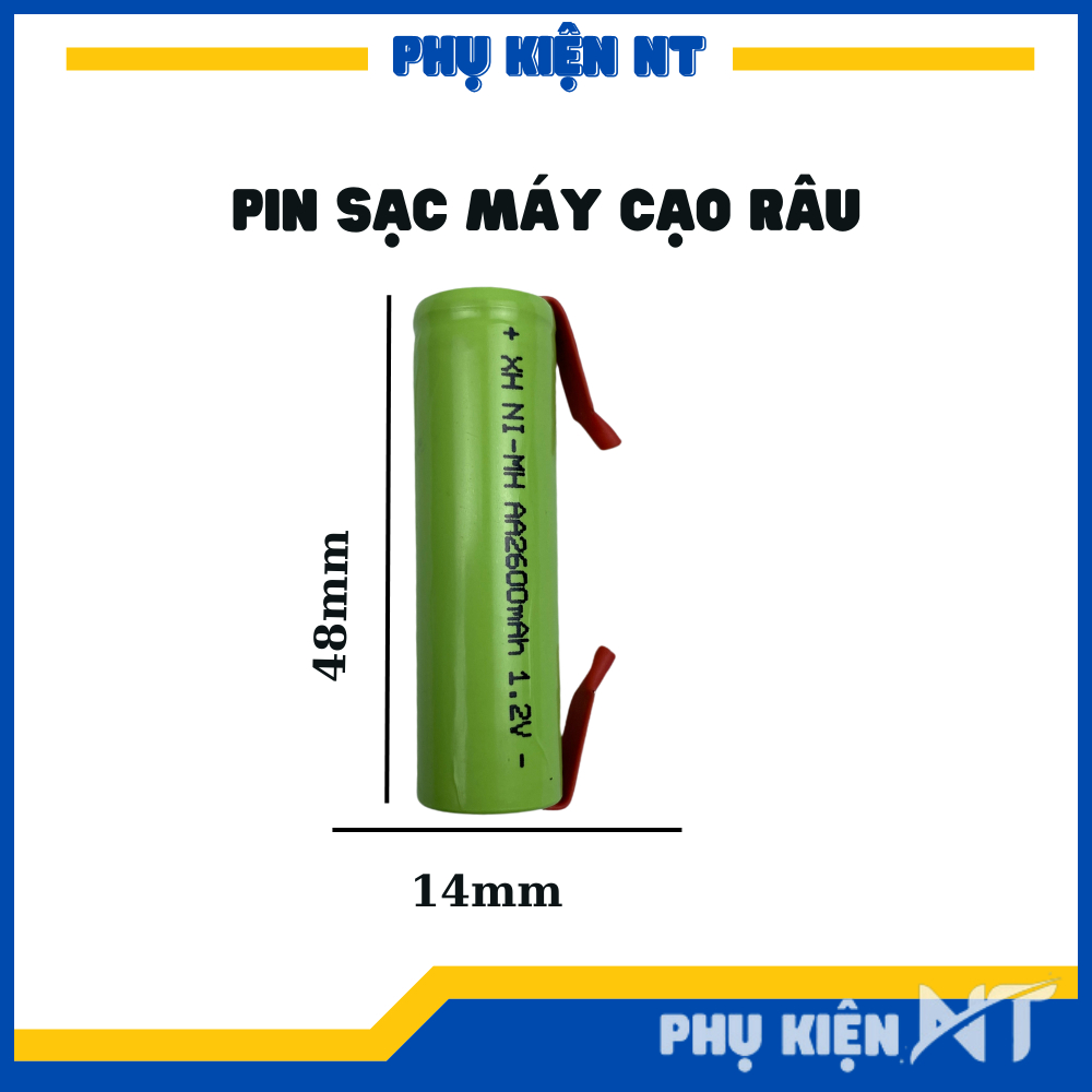 Pin sạc máy cạo râu, panasonic,hitachi,braun,sanyo, pin máy cắt tóc, NI-MH cỡ AA dung lượng 2600mAh 1.2V | Phụ Kện NT