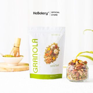 250g Granola Truly Healthy HEBEKERY by HEBE - Ngũ Cốc Dinh Dưỡng Lành Mạnh Tự Nhiên - Vị Matcha