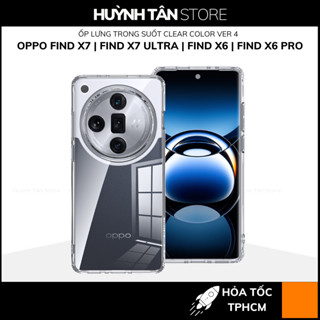 Ốp lưng oppo find x8 pro x7 ultra find x6 pro chống sốc CLEAR COLOR VER 4 trong suốt bảo vệ camera