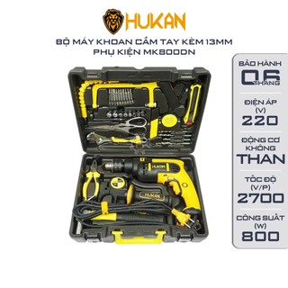 Máy khoan cầm tay HUKAN MK800DN, Dây đồng, Công suất 800W, 13mm