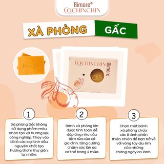 Xà phòng Gấc Bimore an toàn lành tính ngừa mụn 65gr