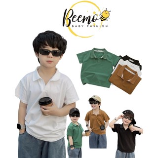 Áo polo cộc tay cổ V cho bé trai