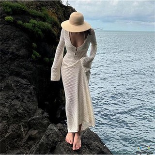đàm Lưới Đi Biển Cổ V Thời Trang Năng Động Hàn Quốc