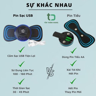 Miếng Dán Massage Xung Điện EMS Tích Hợp 6 Chế Độ, Giảm Nhức Mỏi Cổ Vai Gáy Hiệu Quả, Thư Giãn Cơ
