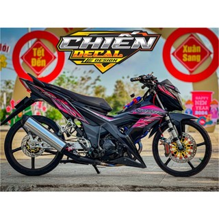 Tem rời Sonic 150cc mẫu Tem lửa đen hồng mới nhất
